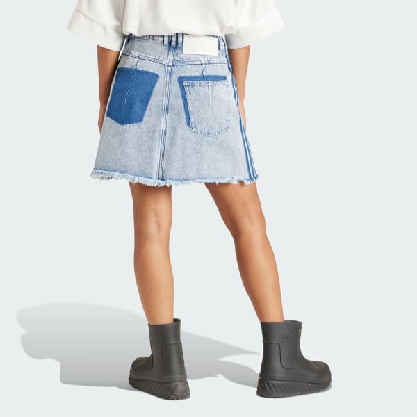 Blue KSENIASCHNAIDER Frayed Denim Skirt