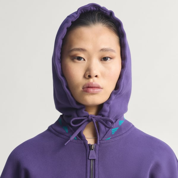 adidas Equipment Cropped Hoodie - Purple | Free Shipping with