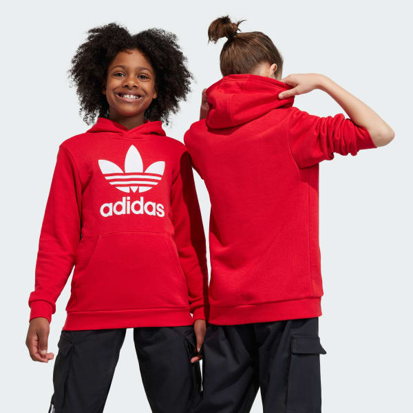 adidas Adicolor Trefoil Hoodie - Lifestyle | Kids\' adidas Red | US