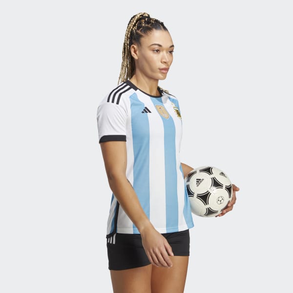 Blanco Camiseta Local Argentina Campeón 2022 Mujer