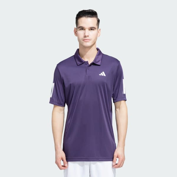 Purple Club 3 Stripes Polo Shirt