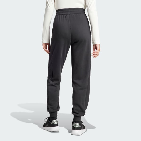 cerná Embroidered French Terry Loose Joggers