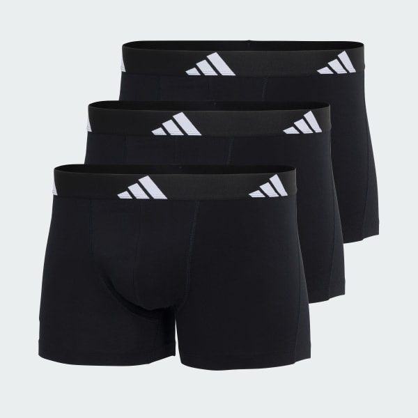 Schwarz Active Flex Cotton Boxershorts, 3er-Pack – Unterwäsche