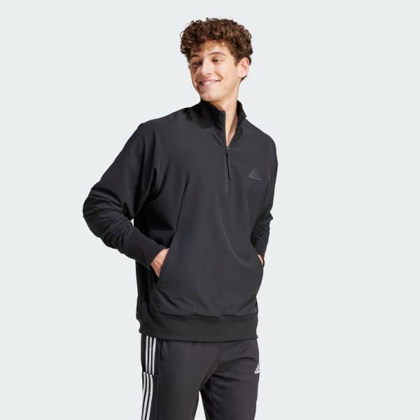 Adidas apian zip neck sweatshirt clearance