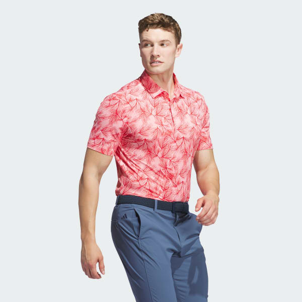 Pink Ultimate365 Mesh Print Polo Shirt