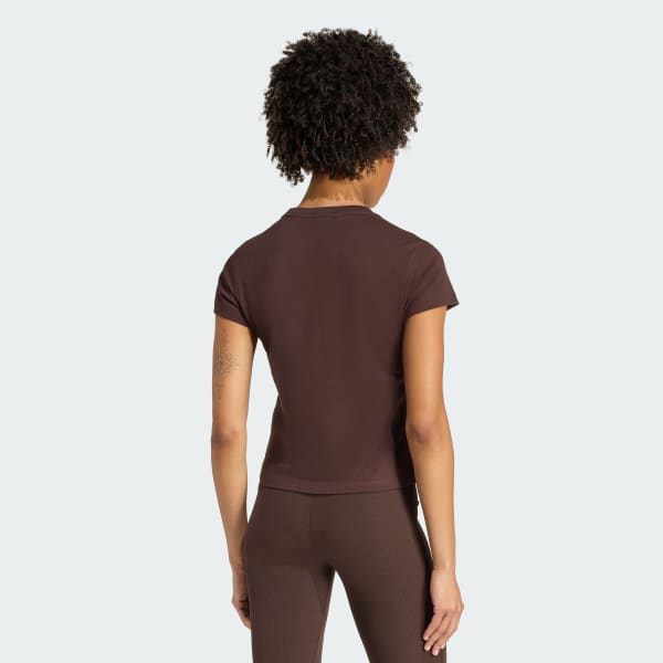 Brown Essentials Slim Tee