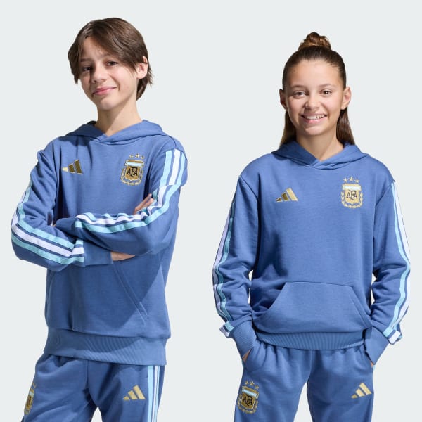Azul Campera con capucha con ADN de Argentina para niños