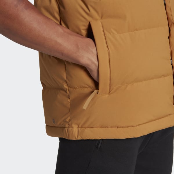 Marrone Giacca imbottita senza maniche Helionic Hooded DP912