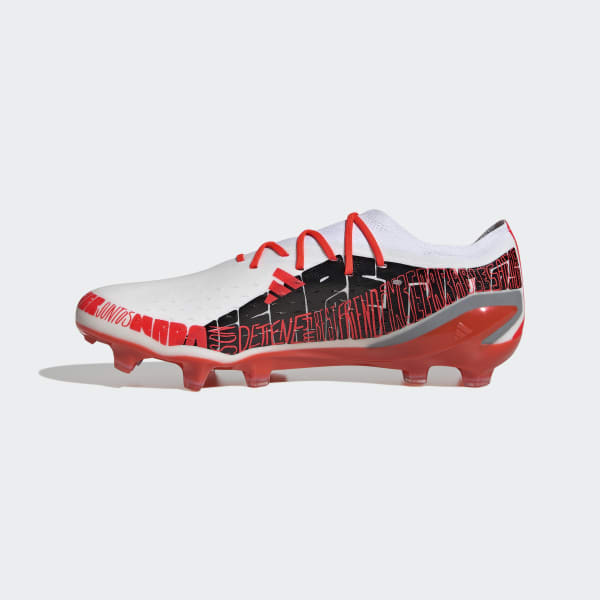 Blanco Zapatos de Fútbol X Speedportal Messi.1 Terreno Firme LVG26