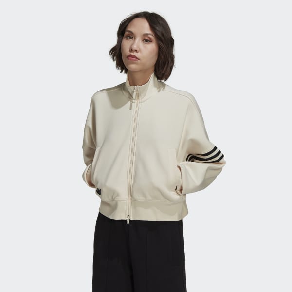 Adidas originals white track store jacket