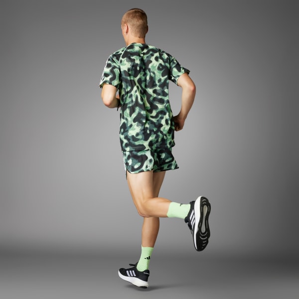 Verde Shorts Own the Run 3 Tiras Estampados