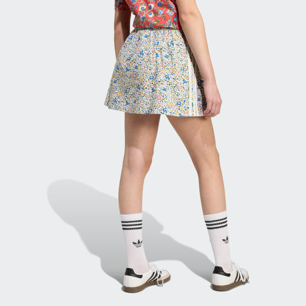 Hvit adidas Originals x Liberty London Skjørt