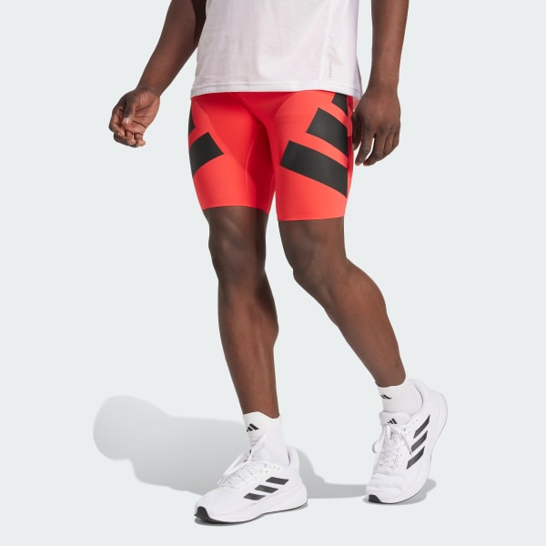 Red Adizero Road to Records Short Leggings