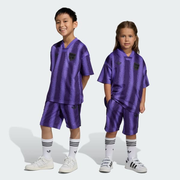Morado Conjunto de camiseta corta adidas MINECRAFT OVERSIZE