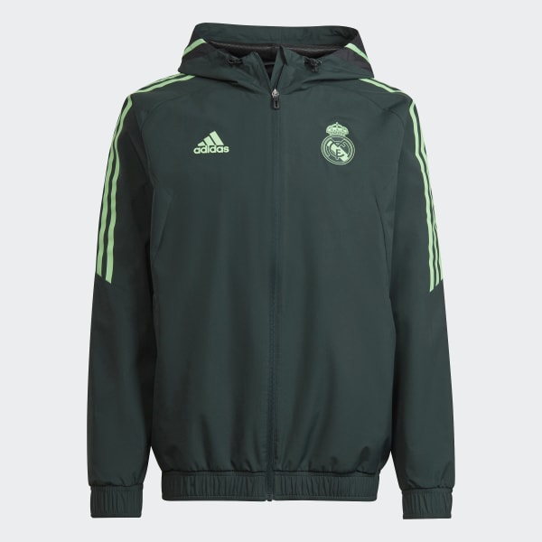 Green Real Madrid Condivo 22 All-Weather Jacket IS562