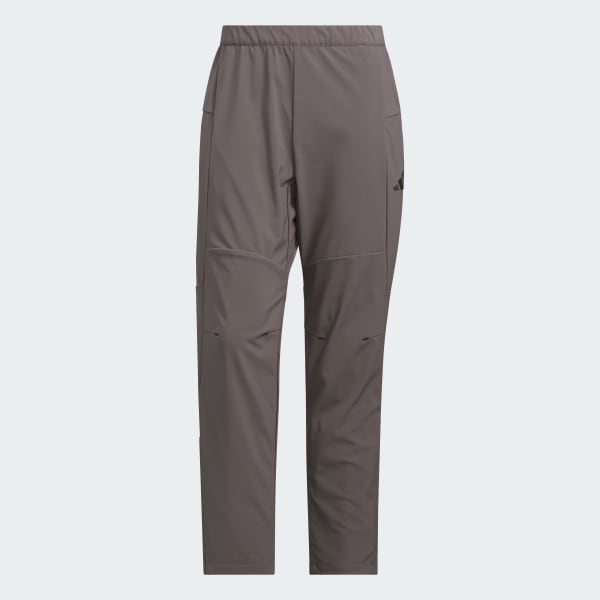 ブラウン プレミアム スポーツ ボンディングフリース ウーブン アンクル丈 オープンヘム パンツ