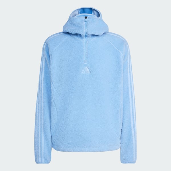 Blue BORG FLEECE TEAMGEIST 1/4 ZIP HOODIE