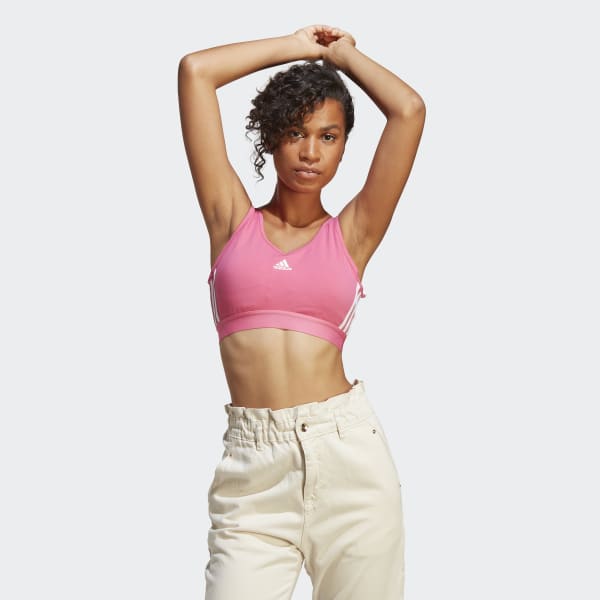 Echt vrede stad adidas Essentials 3-Stripes Crop Top - Pink | Women's Lifestyle | adidas US