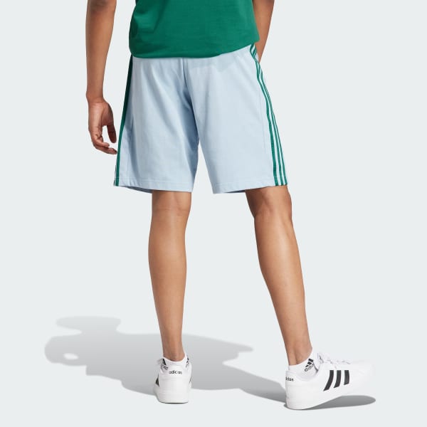 Blue Essentials Single Jersey 3-Stripes Shorts