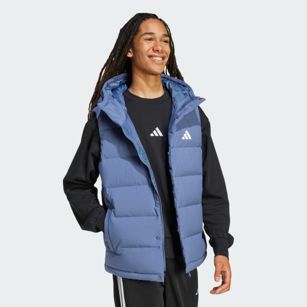 Blue Helionic CLIMAWARM Hooded Down Vest