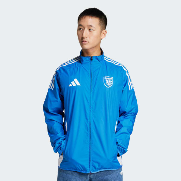 adidas San Jose Earthquakes Reversible Anthem Jacket - Black