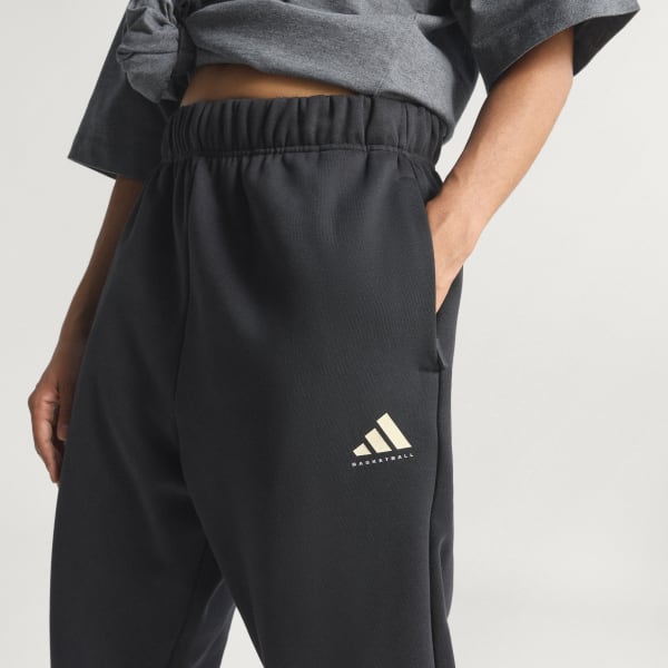 adidas Basketball Fleece Joggers (Gender Neutral) - Black