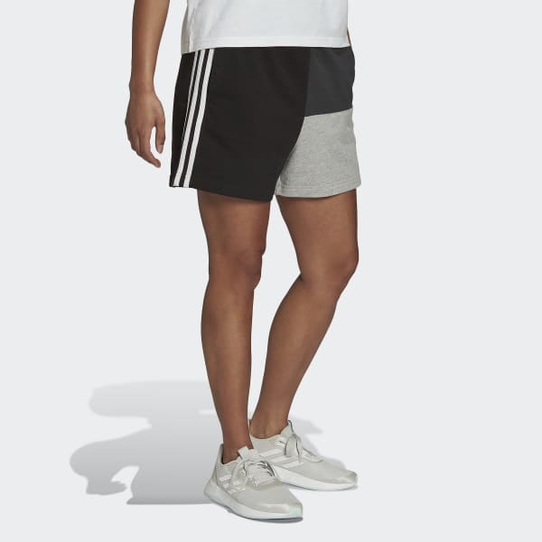 Svart Essentials 3-Stripes Colorblock Oversized Shorts CD282