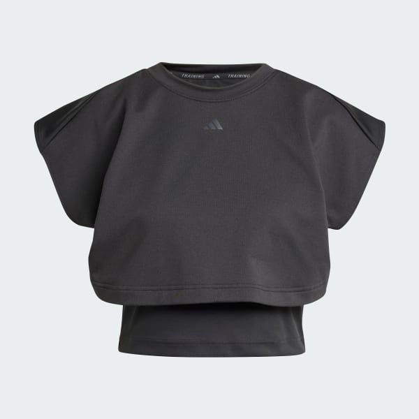Black Power Boxy French Terry 3-Stripes Tank Top