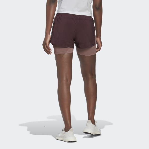Red Pacer 3-Stripes Woven Two-in-One Shorts JLZ01