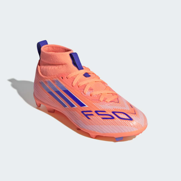 adidas F50 League Mid Firm/Multi-Ground Cleats Kids - Orange