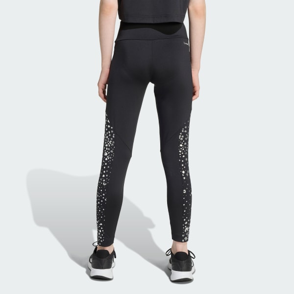 Nero Leggings Training Essentials Stampa Glam Bambino