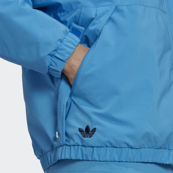 Niebieski Padded Stripes Puffer Jacket MMV36