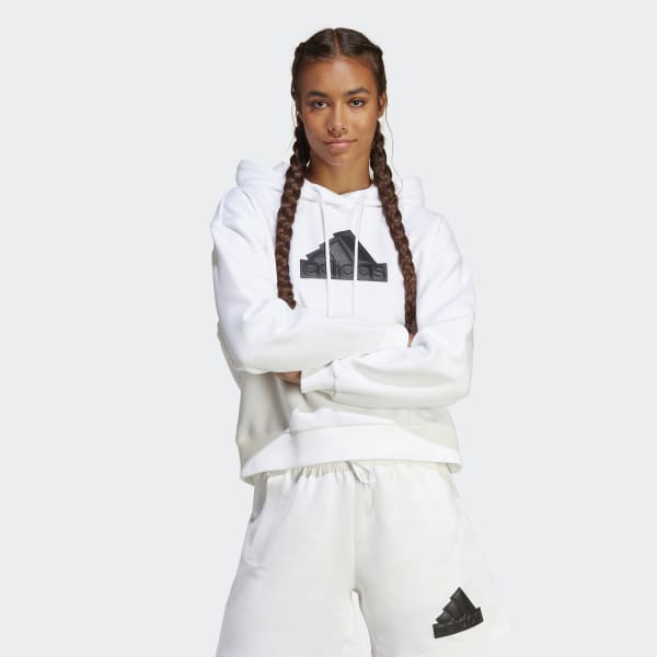 White Future Icons Badge of Sport Hoodie