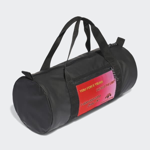 adidas black and red polyester duffle bag