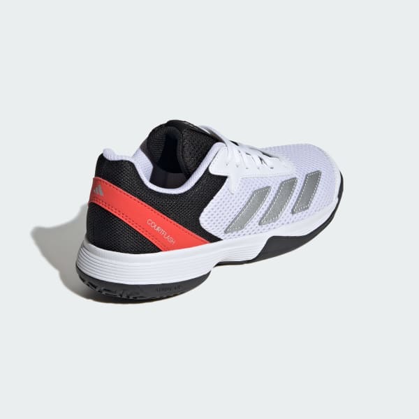 Adidas men's barricade court tennis shoes  white/black/red online