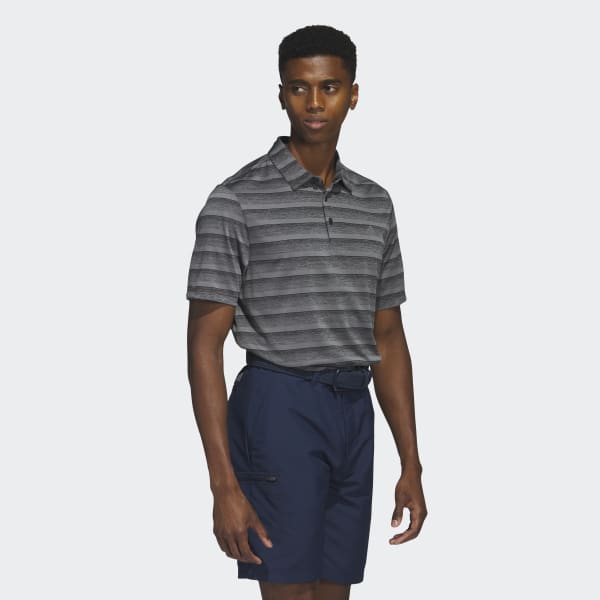 Zwart Two-Color Striped Poloshirt