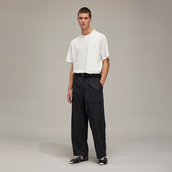 Black Y-3 Washed Twill Pants