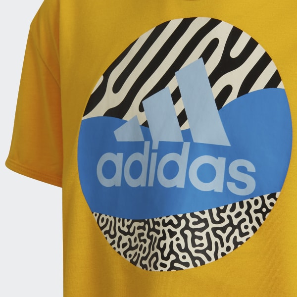 Yellow AEROREADY Power Training Cropped Logo Tee NQ013