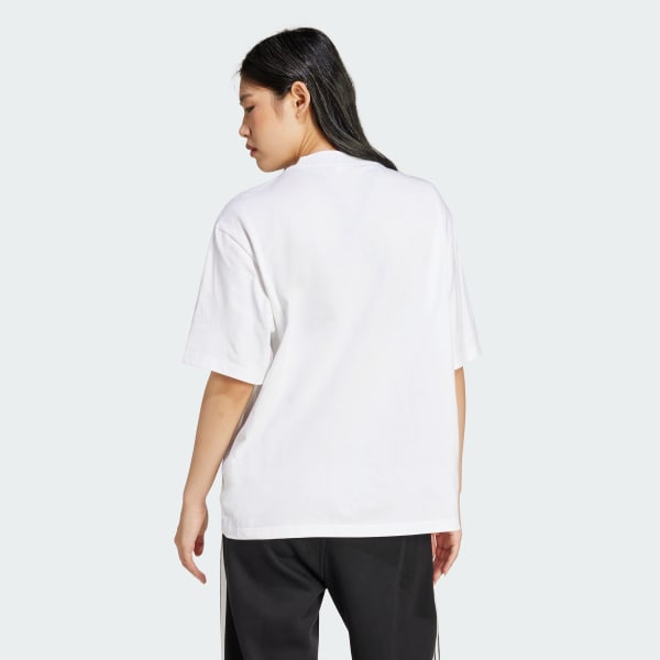 Bianco T-shirt Essentials Contemporary Logo Boyfriend