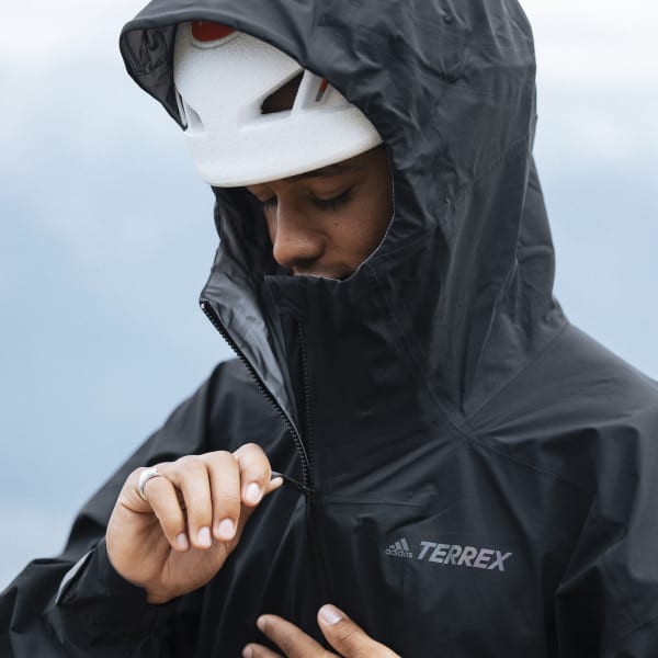 adidas Men's Hiking TERREX MYSHELTER GORE-TEX Rain Jacket - Black adidas US
