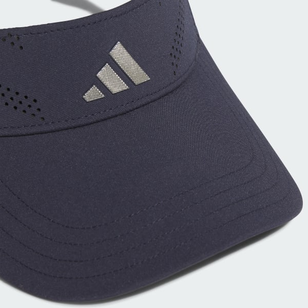 ブルー 【ゴルフ】メタルロゴ テックバイザー