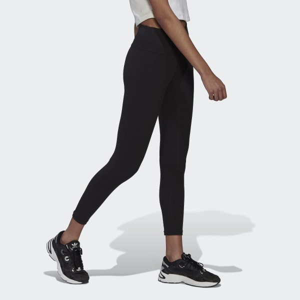 Schwarz adicolor Essentials+ Ribbed 7/8-Leggings SE299