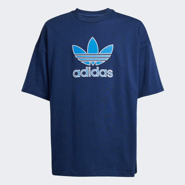 Azul Camiseta Trifolio Oversize