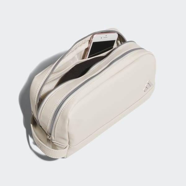 Beige Two-Way Zip Pouch