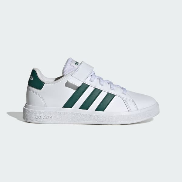 adidas Grand Court Court Elastic Lace and Top Strap Shoes - White | Lifestyle |