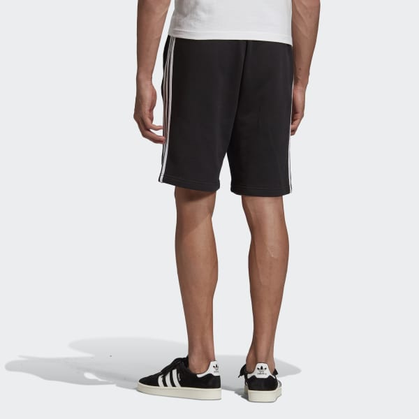 adidas originals adicolor three stripe shorts in black