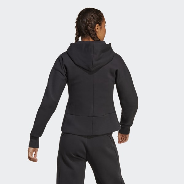 Đen Áo Hoodie Khóa Kéo Slim Fit Mission Victory