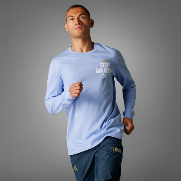 Blauw BMW Berlin Marathon 2024 Tour Longsleeve