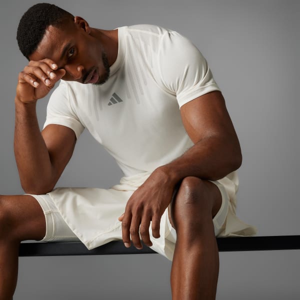 White HIIT Airchill Workout Tee