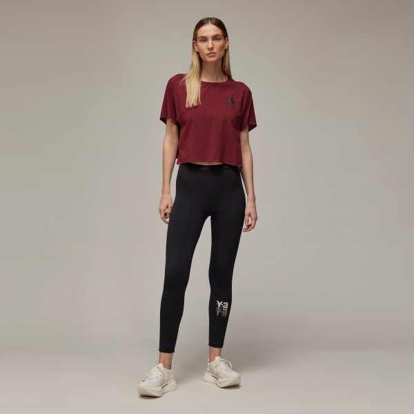 Black Y-3 Running Tights